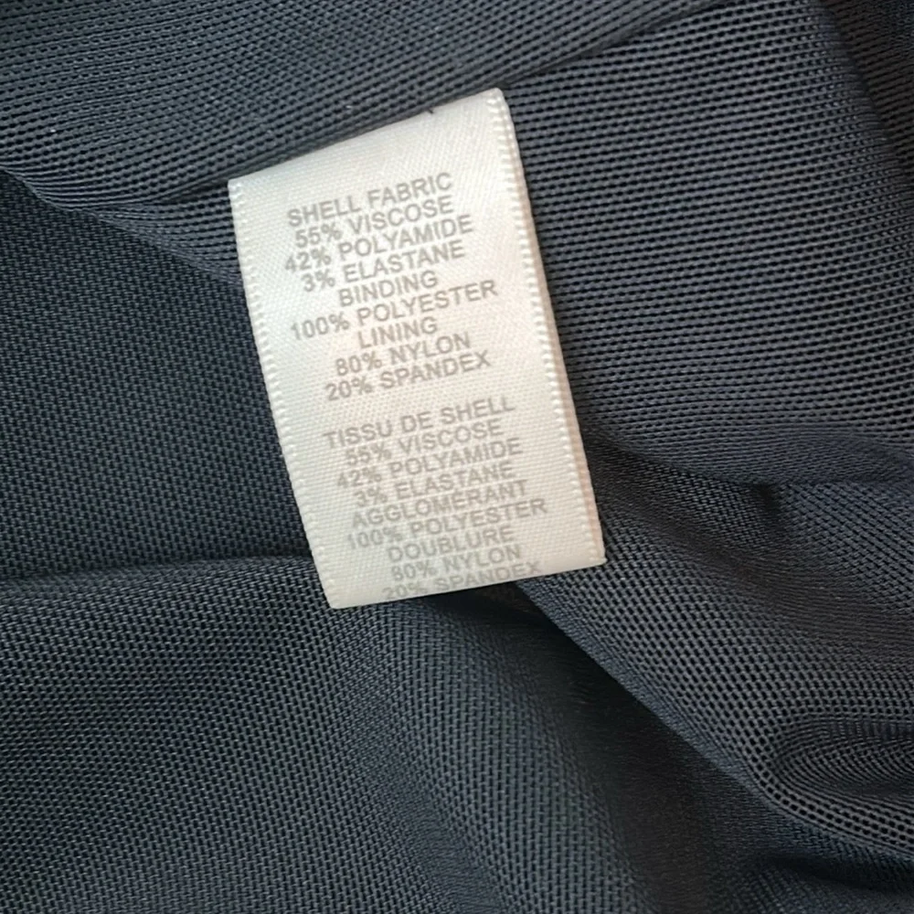 Rebecca Taylor Black V-Neck Texture Knit Fit & Flare Stretch Dress Size 4 - Picture 10 of 10